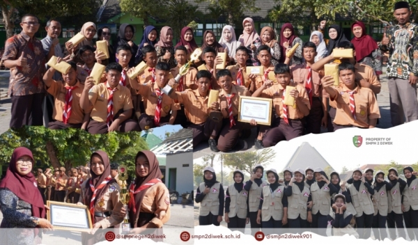Torehkan Prestasi, SMPN 2 Diwek Raih Juara Lomba Gerak Jalan 